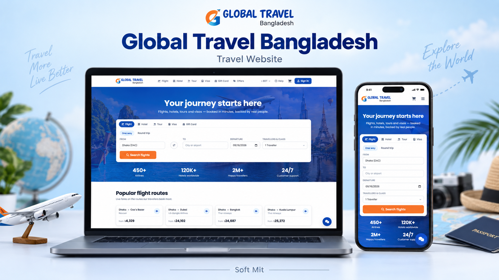 Global Travel Bangladesh: Travel Website — 1