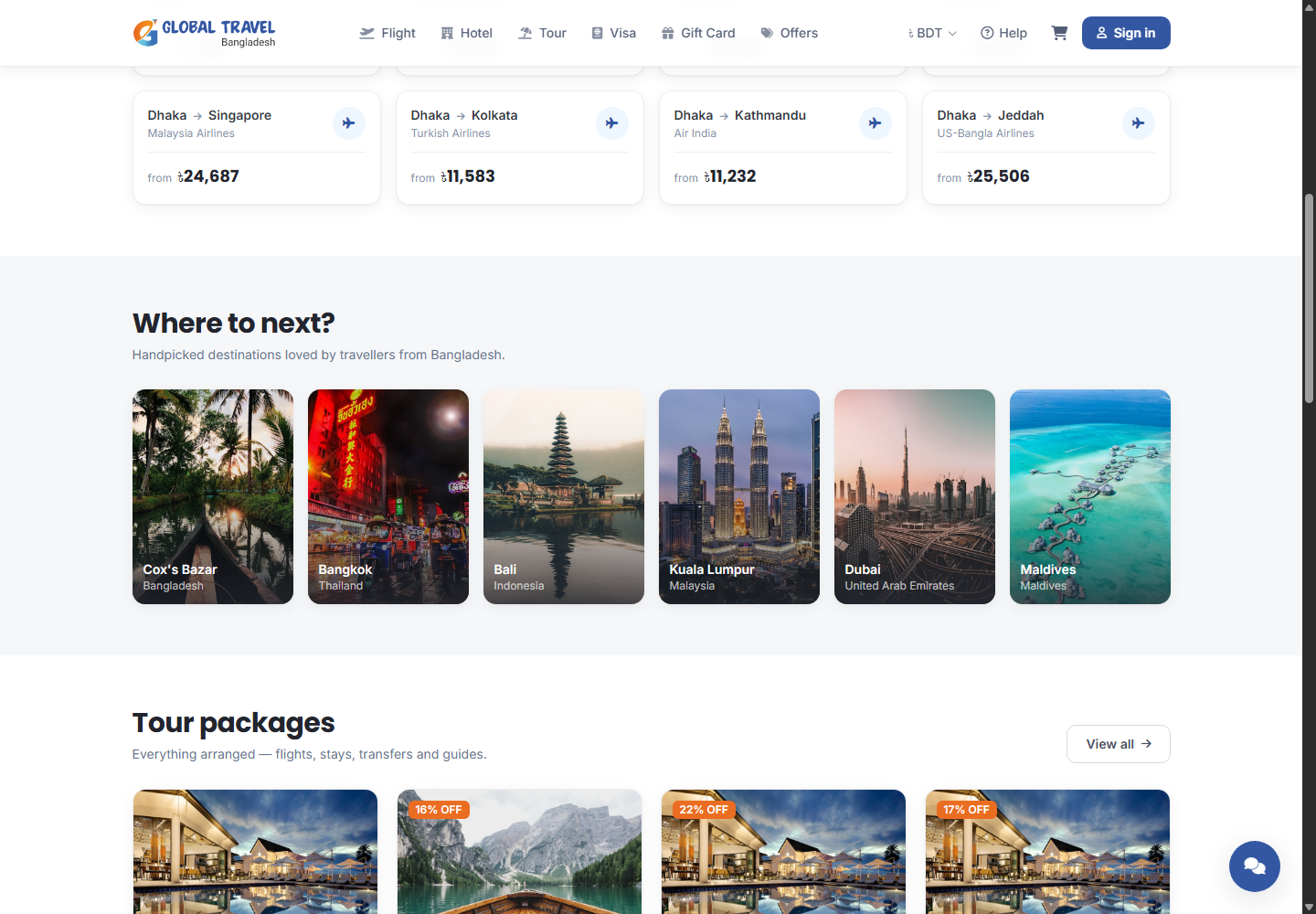 Global Travel Bangladesh: Travel Website — 4
